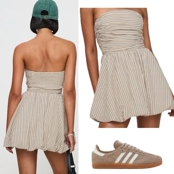 Princess Polly Quinette Strapless Bubble Dress Sz 2 or 34 EU - Picture 2 of 9